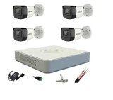 Sistem supraveghere profesional Hikvision 4 camere 5MP Turbo HD IR 20m DVR 4 canale 8 MP