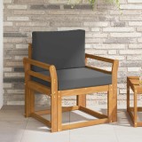 vidaXL Canapea de exterior Lemn de acacia solid și poliester natural 3436234