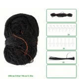 Plasa protectie pisici pentru balcon si fereastra, rezistenta UV, kit complet montaj, Negru, 3m x 8m