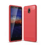 Husa TPU OEM Carbon pentru Nokia 3.1, Rosie