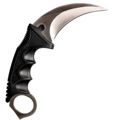 Cutit Karambit gri cu teaca si snur de agatat CS:GO