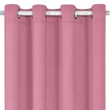 Draperie Poliester, Model Decorativ, Culoare Roz, Dimensiuni 140x260cm, Cu Inele 4cm, Oem
