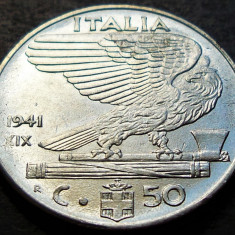 Moneda istorica 50 CENTESIMI - ITALIA FASCISTA, anul 1941 * cod 2384
