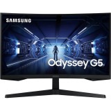 Monitor Gaming LED Samsung LC27G55TQWRXEN, 27&quot;, WQHD, Curbat, VA, 1ms, 144Hz, Negru