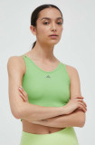 Adidas Performance top de antrenament HIIT culoarea verde