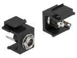 Conector DC cu &icirc;mpingere, neagră