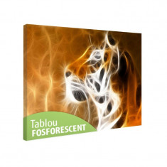 Tablou fosforescent Cap de tigru foto