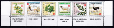 DB1 Fauna Flora Africana Tunisia 6 v. MNH II foto