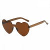Ochelari de Soare Dama Inima Fără Ramă UV400 + Husa si Laveta - Stil Trendy Fete