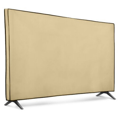 Husa de praf pentru televizor 65 inch, Kwmobile, Bej, Textil, 51704.11 foto