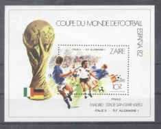 Zaire 1982 World Cup Football Spain peef. sheet MNH DA.014 foto