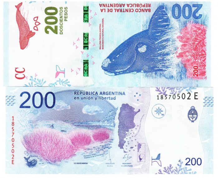Argentina 200 Pesos 2016 P-364 UNC