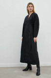 Cumpara ieftin By Malene Birger rochie din bumbac culoarea negru, maxi, evazati