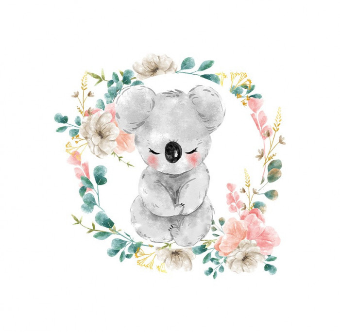 Sticker decorativ Koala, Multicolor, 54 cm, 3734ST