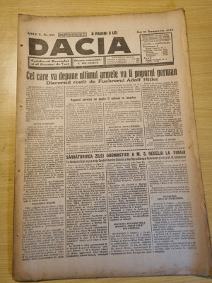 Dacia 11 noiembrie 1943-discursul lui hitler,germania va depune ultima armele foto