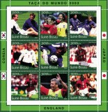 GUINEEA-BISSAU 2001 - Fotbal, C.M Japonia si Coreea de Sud, fotbalisti celebri / set blocuri MNH (2 imagini)