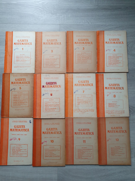 GAZETA MATEMATICA 1977 (12 volume - complet)