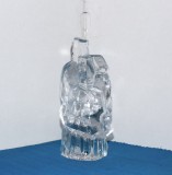 Sculptura cristal masiv (full lead 24% PbO) suflata manual in mulaj - grup statuar Familia - design Uno Westerberg, Pukeberg Suedia