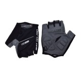 Manusi ciclism adulti, Leoshi Gel-Pro, cu gel, marime M, culoare negru/alb Cod:LSL3094