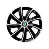 Set 4 Capace Roti 14 inch (R14) Compatibile Cu Skoda, model Stig Black &amp; White, Autohelix MSA