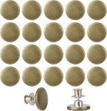 Set de 20 nasturi pentru blugi ZoneYan, metal, bej/argintiu, 1,6 x 1,7 cm