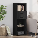 Gossi dulap inalt, negru, 40x42,5x124 cm, lemn prelucrat
