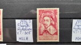 1935-Franta- Richelieu-YT305-compl.set-MLLH, Stampilat