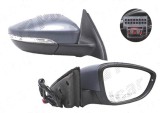Oglinda exterioara Volkswagen Jetta (1b), 07.2010-, Dreapta, reglare electrica; grunduit; incalzita; geam convex; 6 pini; cu semnalizare
