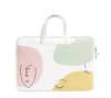 Geanta office laptop, TAIKESEN LADY M1, Apple Macbook, diagonala maxim 14 inch, alb cu verde