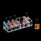 Suport Organizator Oja, Acrilic, 12 Compartimente, 17x7x3 cm, Transparent, Oem