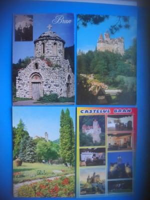 HOPCT LOT 3543- 4 CARTI POSTALE-BRAN -JUD-BRASOV-NECIRCULATE foto