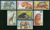 Mongolia 1991 &ndash; Serie animale africa -7 timbre - nestampilata