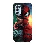 Husa compatibila cu Oppo A54 5G model Venom x Spiderman, Silicon, TPU, Viceversa, Transparent, Carcasa