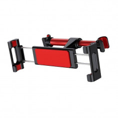 Suport de tetiera pentru tableta si telefon Baseus Headrest Mount Red foto