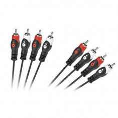 Cablu audio Generic 4x RCA - 4x RCA 3m Black foto