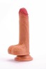 Dildo Realistic Dublu Stratificat Cu Testicule, Natural, 17.5 cm, Lovetoy