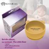 Bol din silicon cu ventuza AppeKids The Little Bear Honey