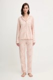 women&#039;secret pijamale de bumbac culoarea portocaliu, bumbac, 4852096