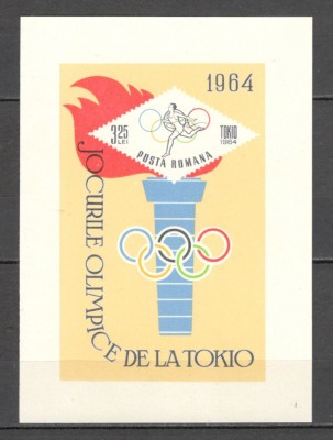 Romania.1964 Olimpiada de vara TOKYO-Bl. XR.487 foto