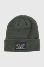 Alpha Industries căciulă Crew Beanie culoarea verde, din tesatura unia 128924.257-green