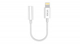 Vipfan L07 Cablu Lightning 3.5mm mini jack la 3.5mm AUX, 10cm (alb)