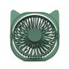 Mini ventilator pentru birou cu usb, flippy, rotire 360 grade, 3 viteze, 13.5 x 12,8 cm, verde