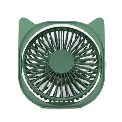 Mini ventilator pentru birou cu usb, Flippy, rotire 360 grade, 3 viteze, 13.5 x 12,8 cm, Verde foto