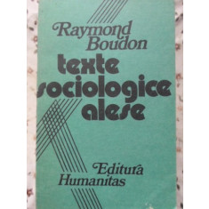 TEXTE SOCIOLOGICE ALESE-RAYMOND BOUDON