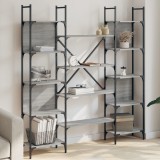 Gossi biblioteca, gri sonoma, 155,5x24x166,5 cm, lemn prelucrat