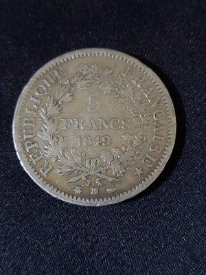 Franța 1849 BB &amp;ndash; 5 franci &amp;ndash; Monedă de argint foto