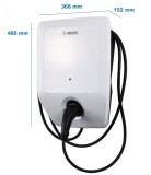 Stație de &icirc;ncărcare auto electrică Bosch Power Charge 7000i S, 11 kW, Type 2, cablu 7,5 m, compatibilă cu sistem fotovoltaic