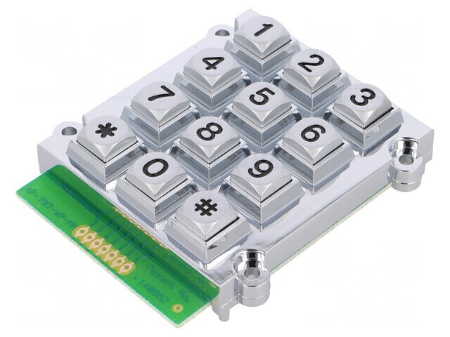 Tastatură Metalică 12 Butoane Rezistentă la Apă