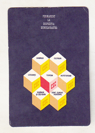 bnk cld Calendar de buzunar - 1985 - CEC