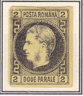 1866 LP 18 CAROL I CU FAVORITI HARTIE GROASA NEGRU/GALBEN T 1 PROBLEME CALITATE foto